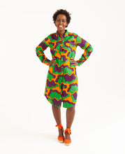 Afbeelding in Gallery-weergave laden, Shopbambloo Blousejurk Overhemdjurk Print Nala  Purple Rain
