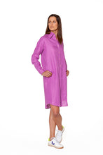 Afbeelding in Gallery-weergave laden, Overhemd Jurk Linnen Fuchsia