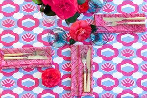 Shopbambloo Modern Tafel Picknick Kleed My Kuih  gedekt Anemone Servet