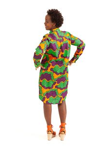 Shopbambloo Blousejurk Overhemdjurk Print Nala  Purple Rain